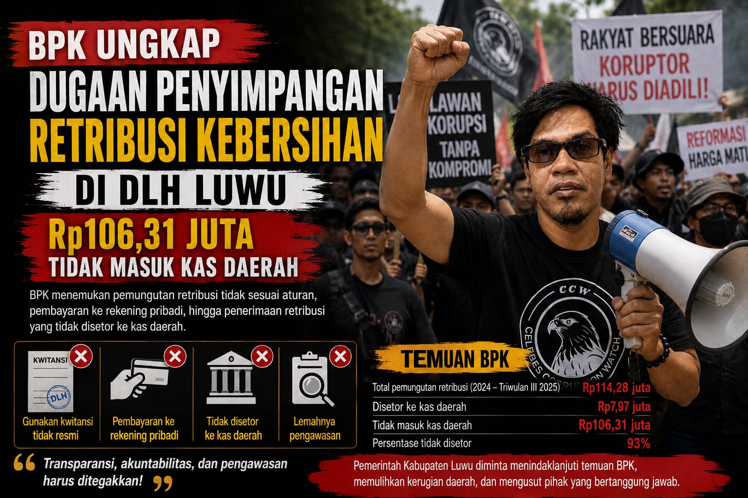 Muh Zhulfikar Ketua Harian LSM CCW